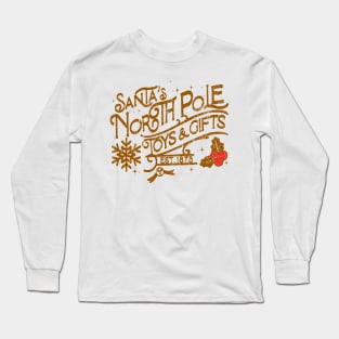 Santa's North Pole Toys and Gifts Est.1873 white ver Long Sleeve T-Shirt